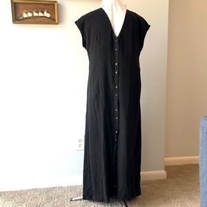 esby apparel black hemp/cotton dress